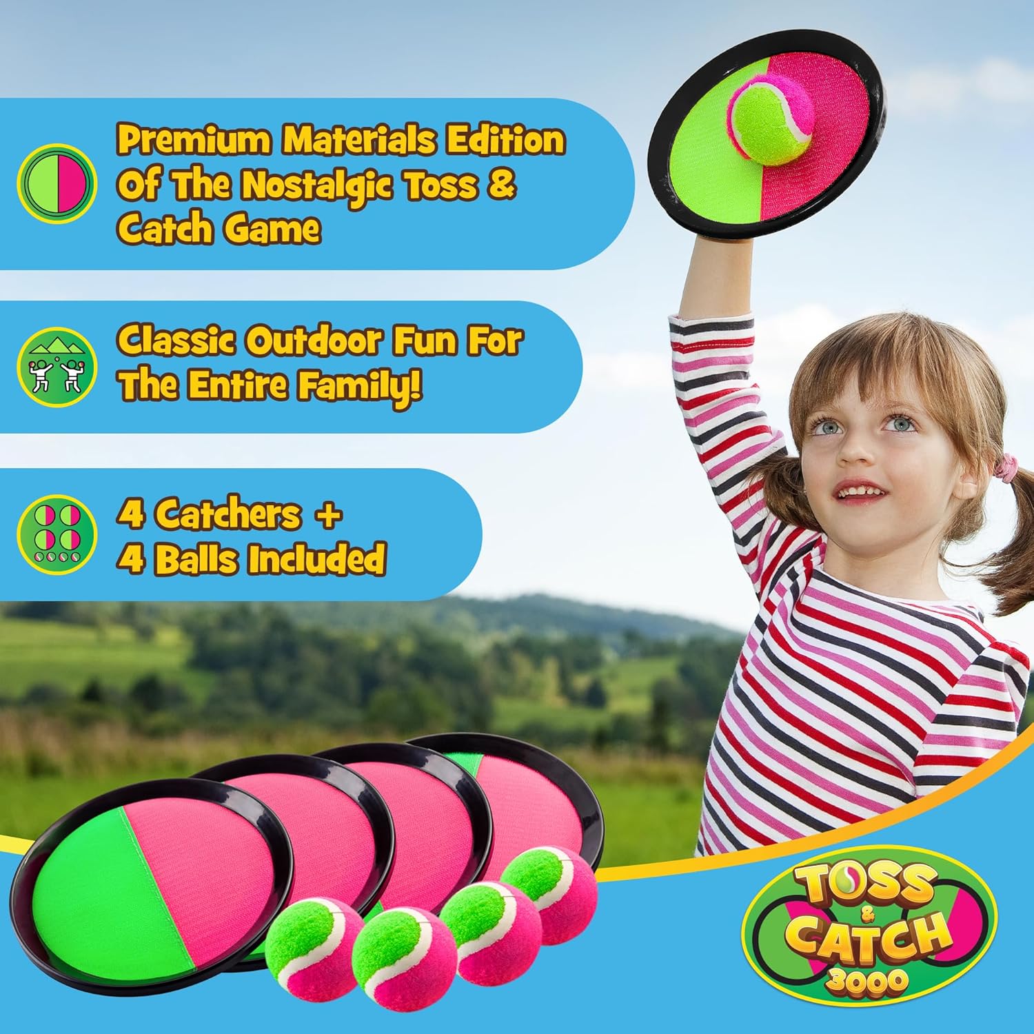 Детский набор для игры в диско – обзор и цена Catch Ball Velcro